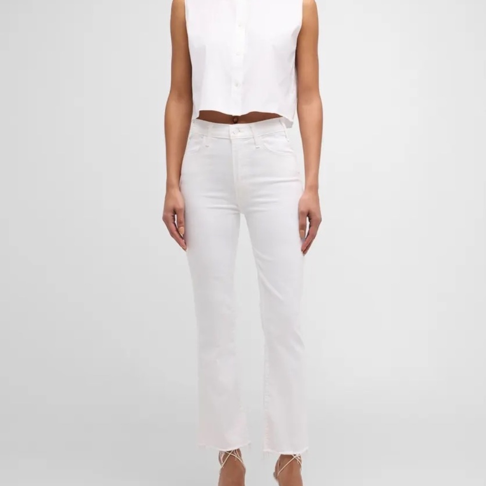 MOTHER The Hustler Ankle Fray White Women's Jeans Size 26 NWT